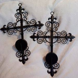 Metal Wall art x2 Crosses